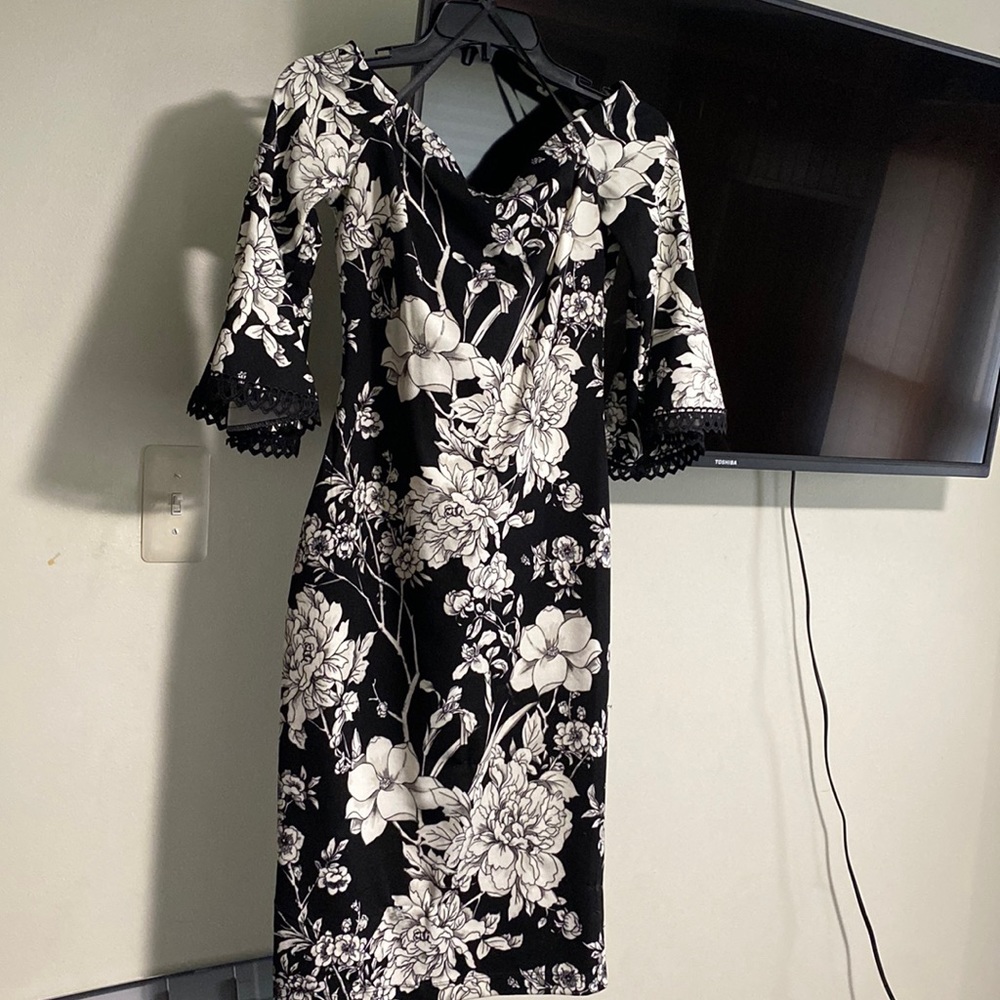 Off the shoulder, bell sleeve dress